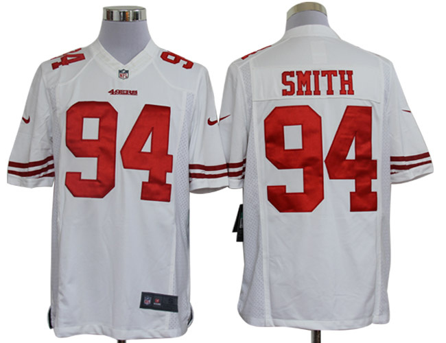 2012 NEW NFL San Francisco 49ers 94 Justin Smith White jerseys (Limited)