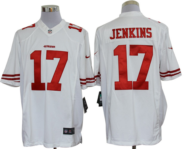 2012 NEW NFL San Francisco 49ers 17 A.J. Jenkins White jerseys (Limited)