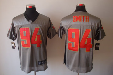 2012 NEW NFL San Francisco 49ers 94 Justin Smith Grey Shadow Jerseys