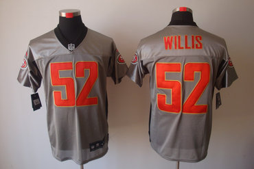 2012 NEW NFL San Francisco 49ers 52 Patrick Willis Grey Shadow Jerseys