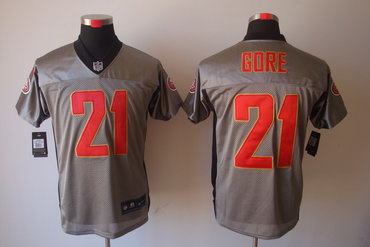 2012 NEW NFL San Francisco 49ers 21 Frank Gore Grey Shadow Jerseys