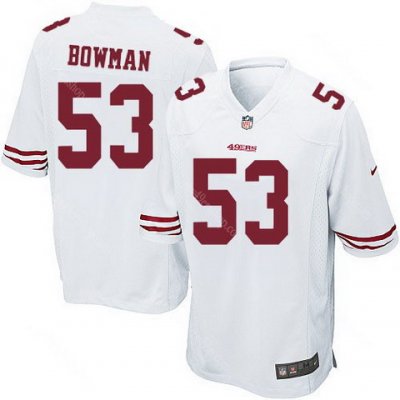 2012 NEW NFL San Francisco 49ers 53 Navorro Bowman White Jerseys (Game)