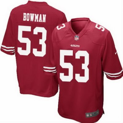 2012 NEW NFL San Francisco 49ers 53 Navorro Bowman Red Jerseys (Game)