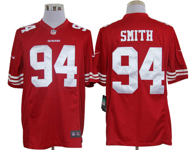 2012 NEW NFL San Francisco 49ers 94 Justin Smith Red Jerseys (Limited)