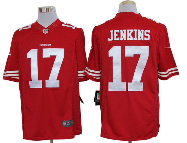 2012 NEW NFL San Francisco 49ers 17 A.J. Jenkins Red Jerseys (Limited)