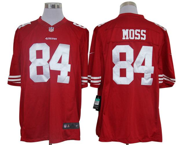 2012 NEW NFL San Francisco 49ers 84 Randy Moss Red Jerseys (Limited)