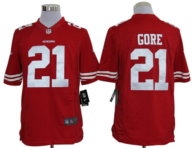 2012 NEW NFL San Francisco 49ers 21 Frank Gore Red Jerseys (Limited)