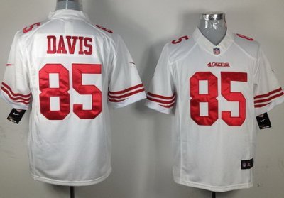 2012 NEW NFL San Francisco 49ers 85# Vernon Davis White Jerseys(Limited)