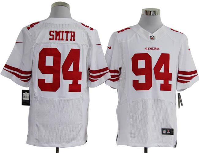 2012 NEW NFL San Francisco 49ers 94 Justin Smith White Jerseys (Elite)