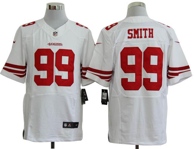 2012 NEW NFL San Francisco 49ers 99 Aldon Smith White Jerseys (Elite)