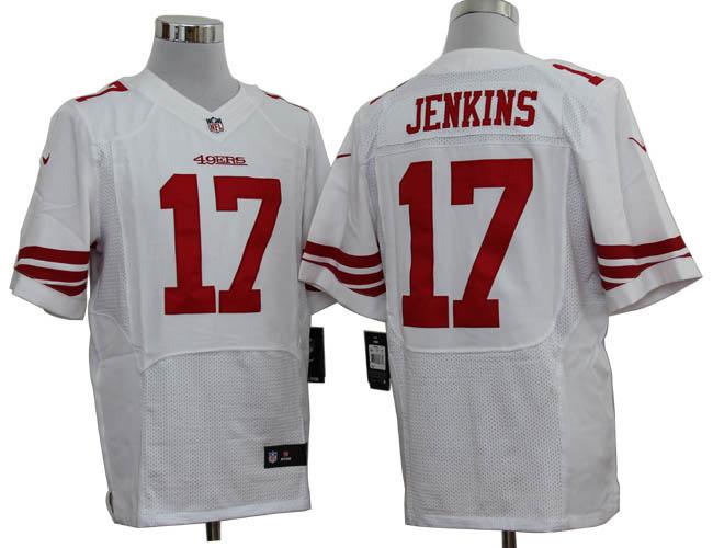 2012 NEW nfl san francisco 49ers 17 a.j. jenkins white jerseys (elite)