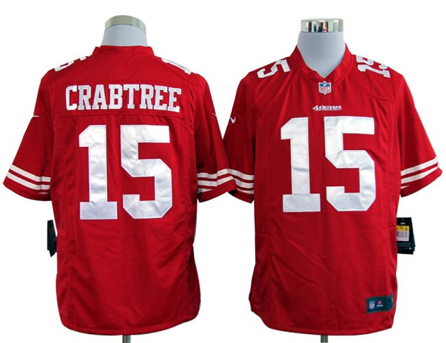 2012 NEW NFL San Francisco 49ers 15 Michael Crabtree Red Jerseys (Game)