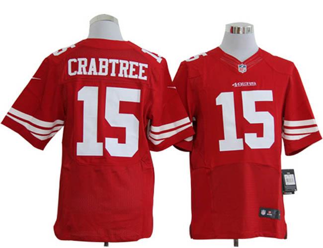 2012 NEW NFL San Francisco 49ers 15 Michael Crabtree Red Jerseys (Elite)