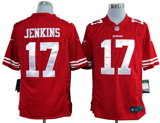 2012 NEW NFL San Francisco 49ers 17 A.J. Jenkins Red Jerseys (Game)