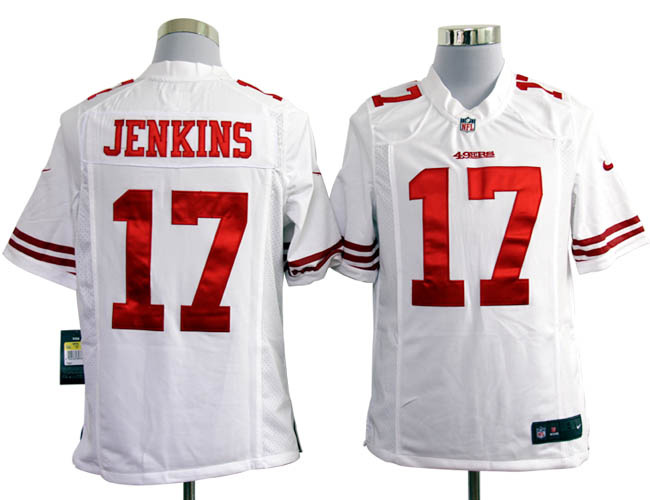 2012 NEW NFL San Francisco 49ers 17 A.J. Jenkins White Jerseys (Game)