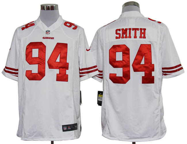 2012 NEW NFL San Francisco 49ers #94 Justin Smith White Jerseys (Game)