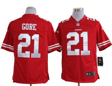 2012 NEW NFL San Francisco 49ers #21 Frank Gore Red Jerseys (Game)