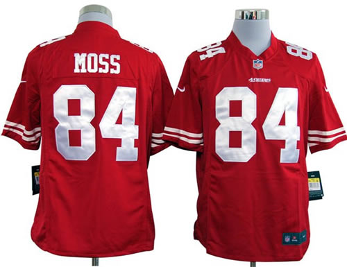 2012 nfl san francisco 49ers 84 randy moss red jerseys (game)