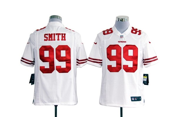 2012 nfl san francisco 49ers 99 aldon smith white jerseys(game)