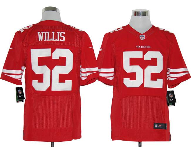 2012 san francisco 49ers #52 patrick willis red elite jerseys