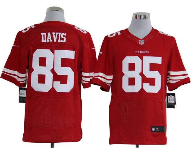 2012 san francisco 49ers #85 vernon davis red elite jerseys