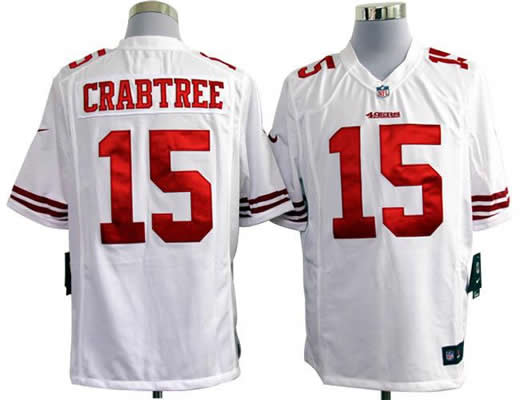 san francisco 49ers 15 michael crabtree game white jerseys