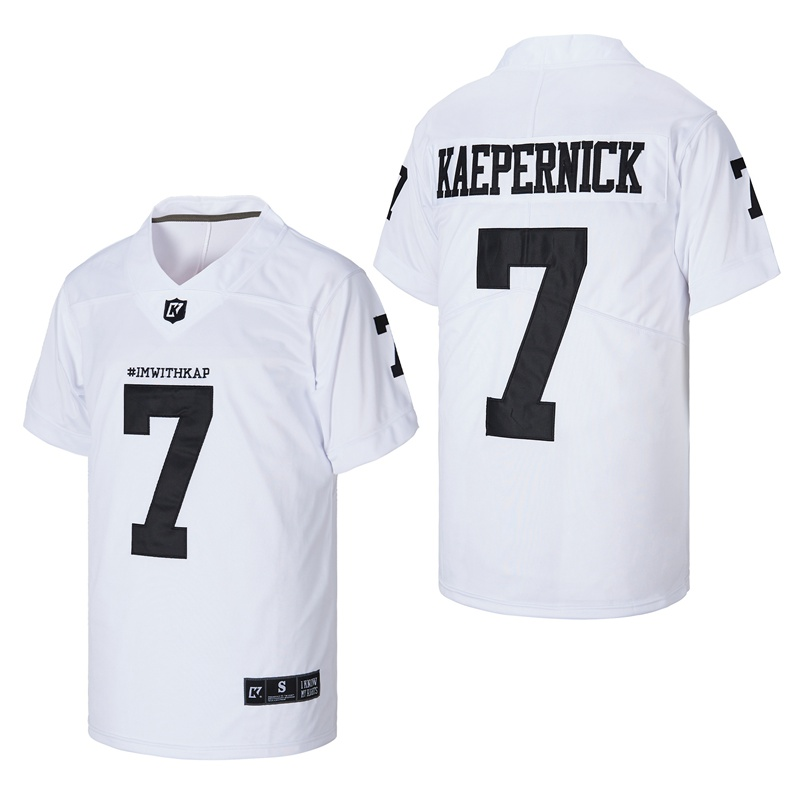 Nike #7 Colin Kaepernick All white Vapor Untouchable Limited Jersey