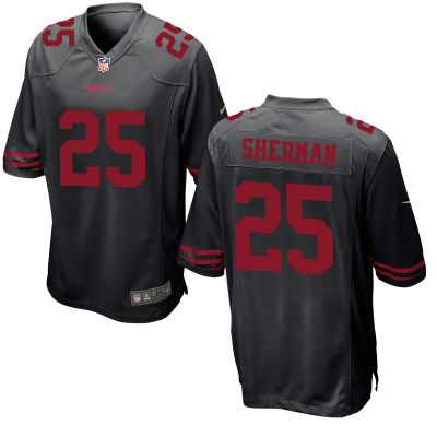 Men's San Francisco 49ers #25 Richard Sherman Vapor Untouchable Limited Black Jersey