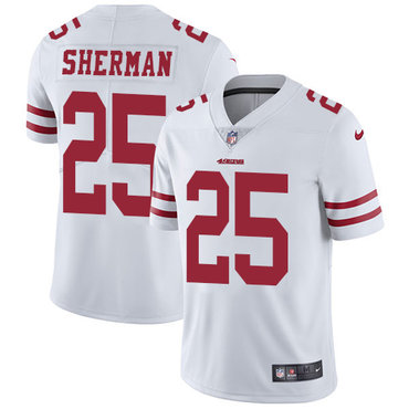 Men's San Francisco 49ers #25 Richard Sherman Vapor Untouchable Limited White Jersey