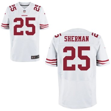 Men's San Francisco 49ers #25 Richard Sherman Elite White Jersey