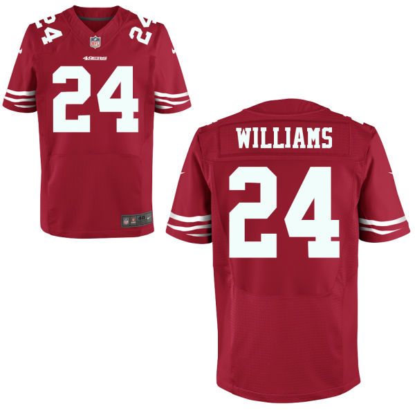 Nike NFL 49ers #24 Williams Red Elite Jersey