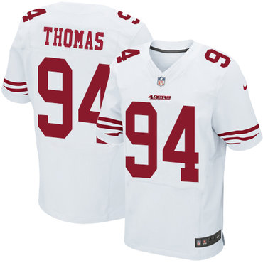 Nike 49ers #94 Solomon Thomas White Men's Stitched NFL Elite Jersey