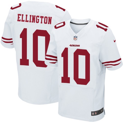 Men's #10 Bruce Ellington Elite White Road San Francisco 49ers Jersey