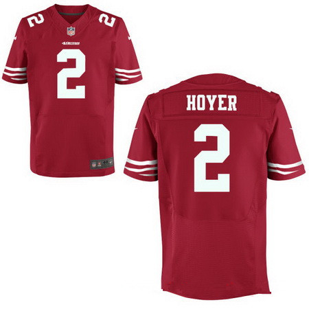 San Francisco 49ers #2 Brian Hoyer Scarlet Red Team Color Nike NFL Elite Men's Stitched Jersey