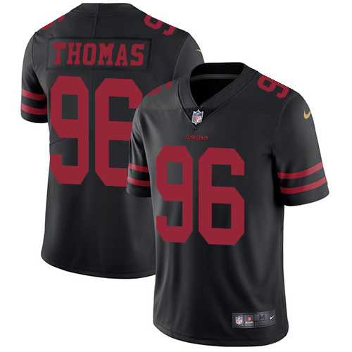 Nike 49ers #96 Solomon Thomas Black Alternate Men's Stitched NFL Vapor Untouchable Limited Jersey