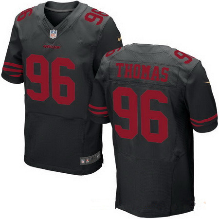 Men's 2017 NFL Draft San Francisco 49ers #96 Solomon Thomas Black Alternate Stitched NFL Nike Elite Jersey