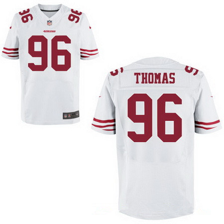 Men's 2017 NFL Draft San Francisco 49ers #96 Solomon Thomas White Road Stitched NFL Nike Elite Jersey