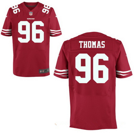 Men's 2017 NFL Draft San Francisco 49ers #96 Solomon Thomas Scarlet Red Team Color Stitched NFL Nike Elite Jersey