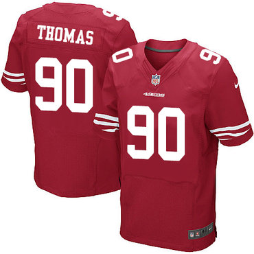 Nike 49ers #90 Solomon Thomas Red Team Color Men's Stitched NFL Elite Jersey