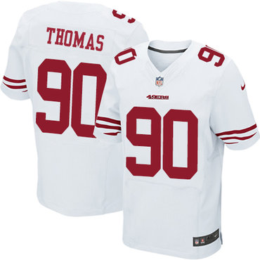 Nike 49ers #90 Solomon Thomas White Men's Stitched NFL Elite Jersey