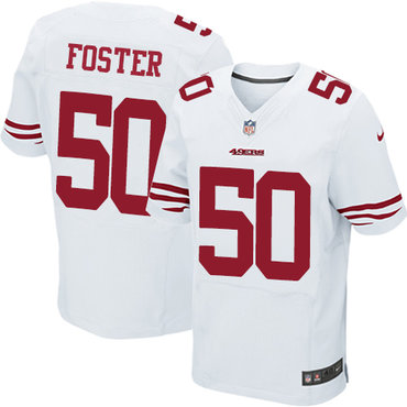 Nike 49ers #50 Reuben Foster White Men's Stitched NFL Elite Jersey