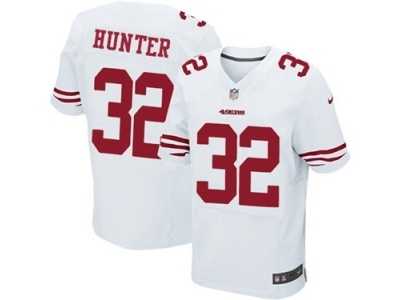 Men's Nike San Francisco 49ers #32 Kendall Hunter Elite White NFL Jersey