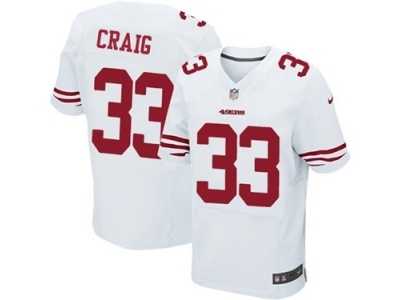 Men's Nike San Francisco 49ers #33 Roger Craig Elite White NFL Jersey