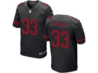 Men's Nike San Francisco 49ers #33 Roger Craig Elite Black NFL Jersey