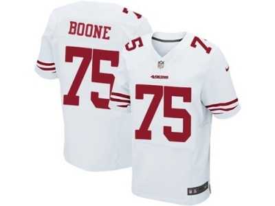 Men's Nike San Francisco 49ers #75 Alex Boone Elite White NFL Jersey