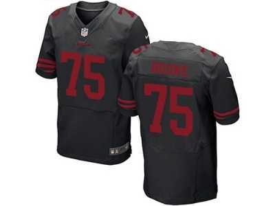 Men's Nike San Francisco 49ers #75 Alex Boone Elite Black NFL Jersey