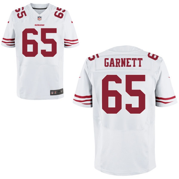 Men's San Francisco 49ers #65 Joshua Garnett White Elite Jersey