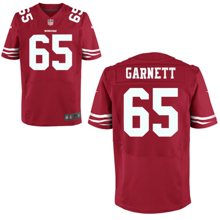 Men's San Francisco 49ers #65 Joshua Garnett Red Elite Jersey