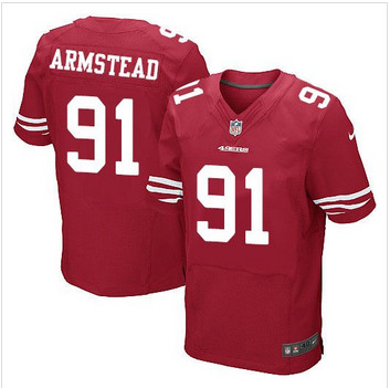 New San Francisco 49ers #91 Arik Armstead Red Team Color Men's Stitched NFL Elite Jersey