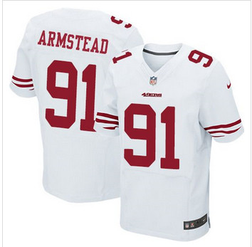 New San Francisco 49ers #91 Arik Armstead White Men's Stitched NFL Elite Jersey